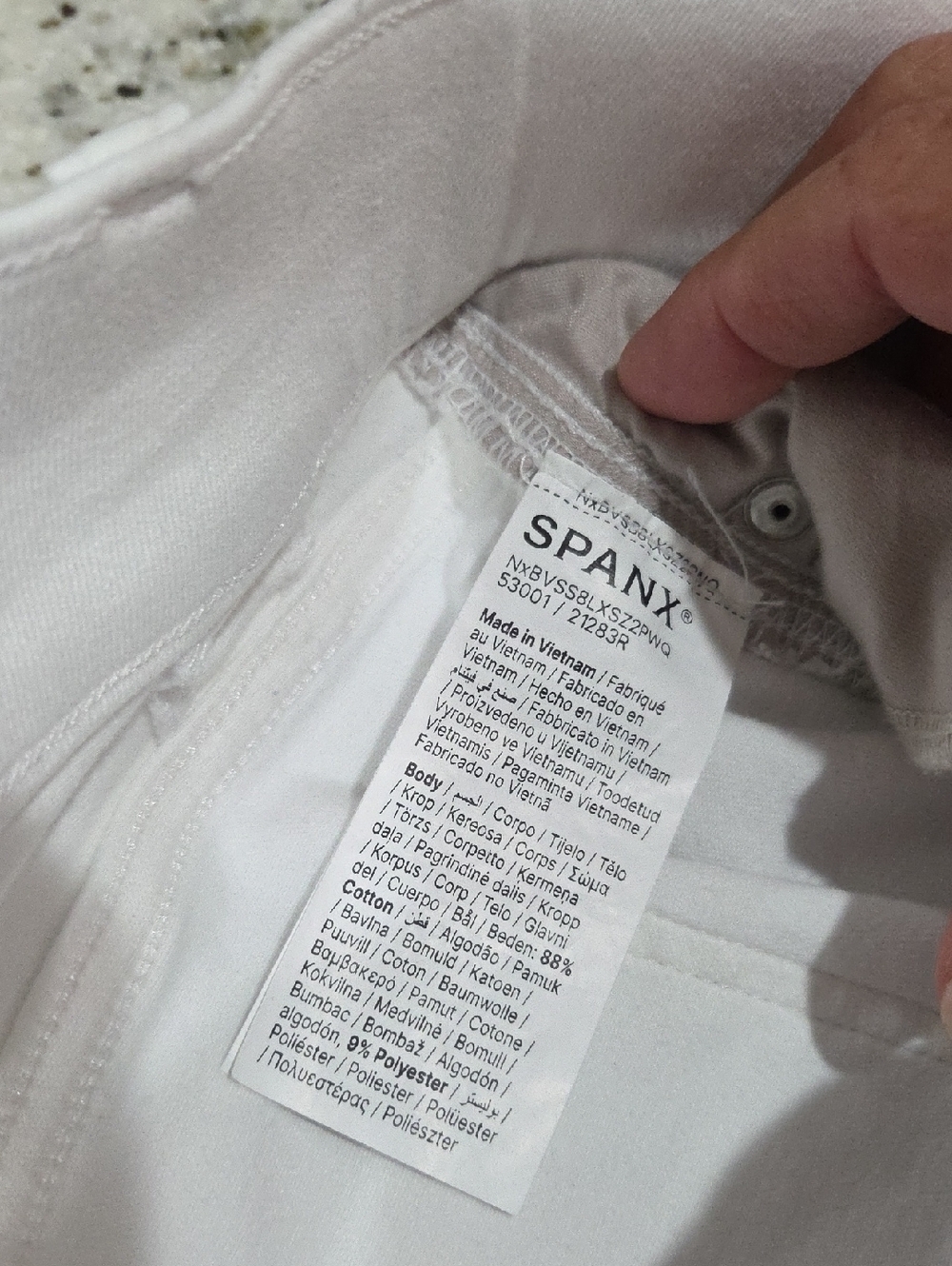 Spanx White Wide Leg High Rise Cropped Jeans, Medium - Picture 8 of 8